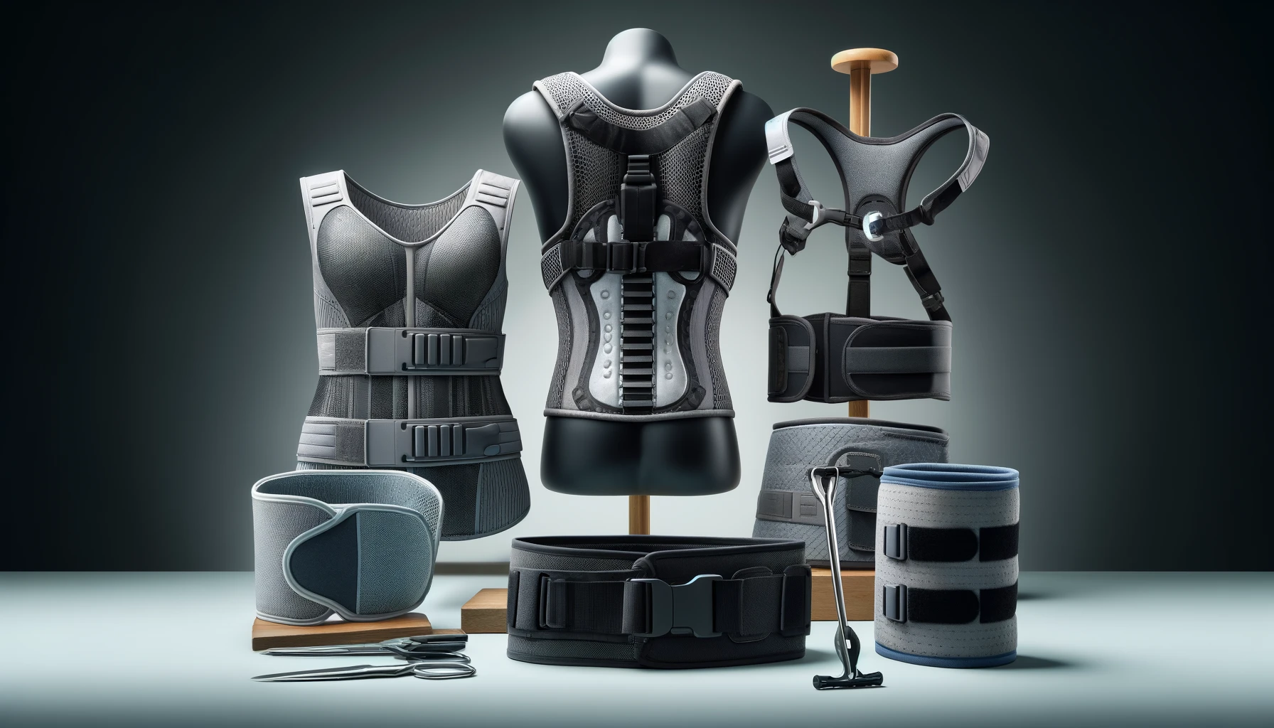 the orthopedic lumbar support corset products, featuring a lumbar support belt and a posture corrector for the back, clavicle, and spine