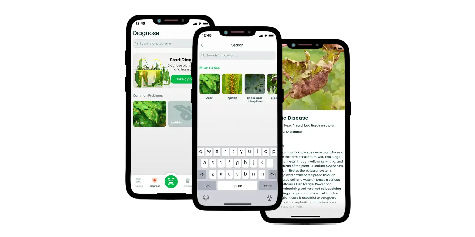 Screen from the Plant Finder app.